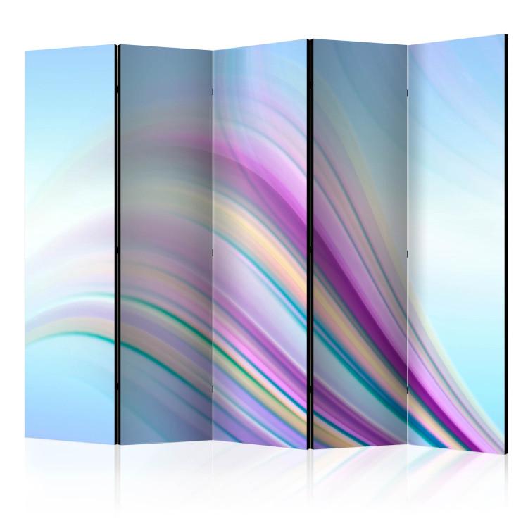 Room Divider Rainbow Abstract Background II - abstract waves on a blue background