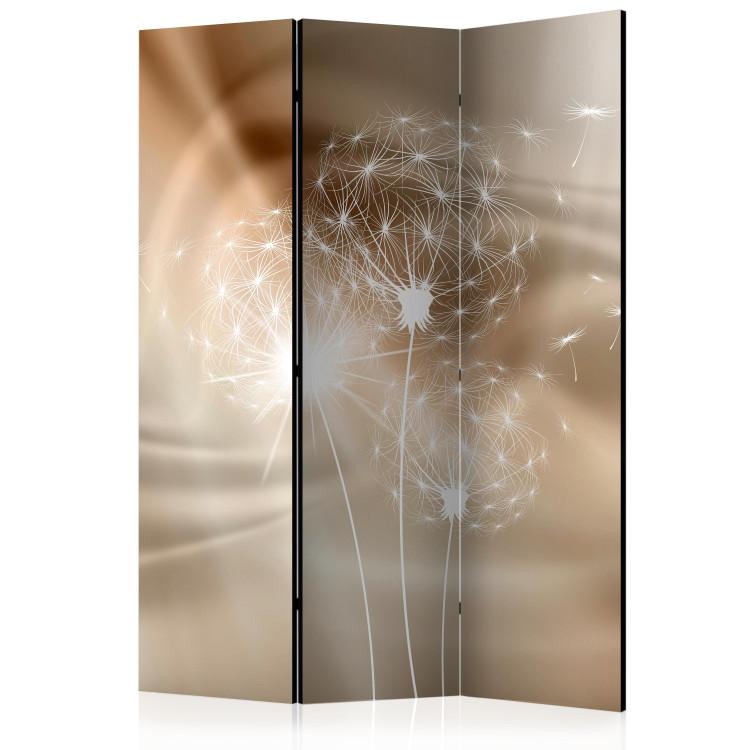 Room Divider Sunny Illusion - dandelion plant in an abstract illusion motif