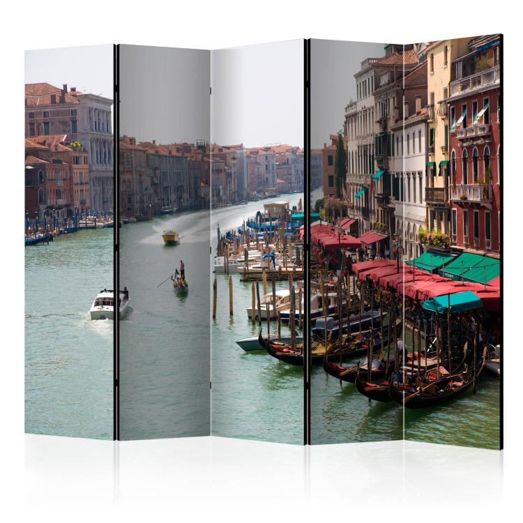 Room Divider Grand Canal in Venice, Italy II - landscape of boat architecture and river