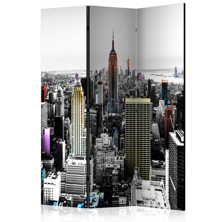 Room Divider Opalescent Skyscrapers - skyscraper architecture with colorful details