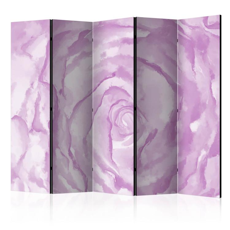 Room Divider Rose (Pink) II - watercolor composition of a purple plant with a flower