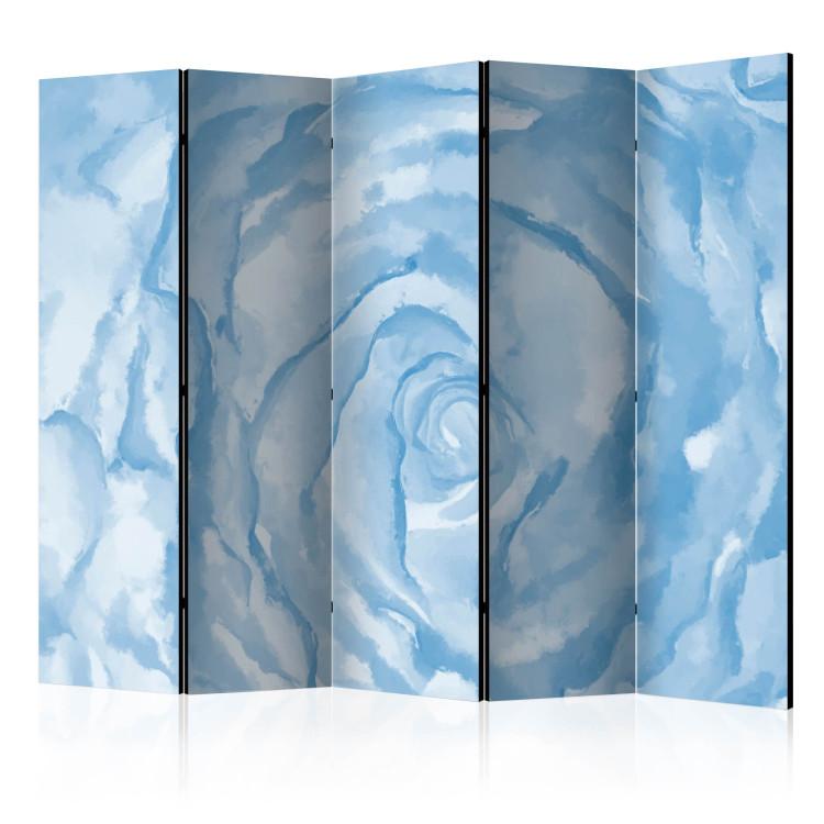 Room Divider Rose (Blue) II - watercolor composition of a blue rose pattern