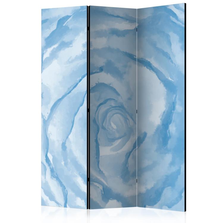 Room Divider Rose (Blue) - watercolor composition of a blue floral pattern