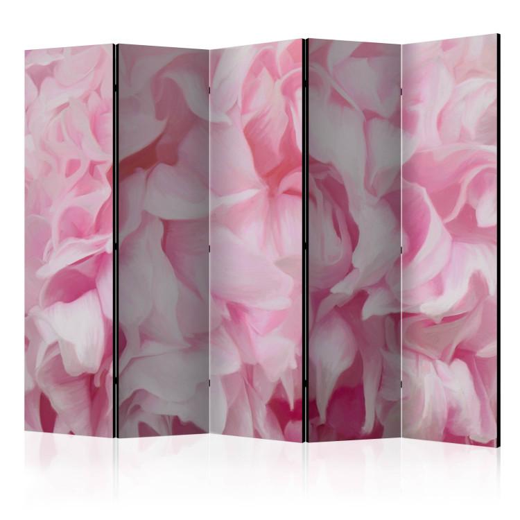 Room Divider Azalea (Pink) II - velvety composition of pink flower petals