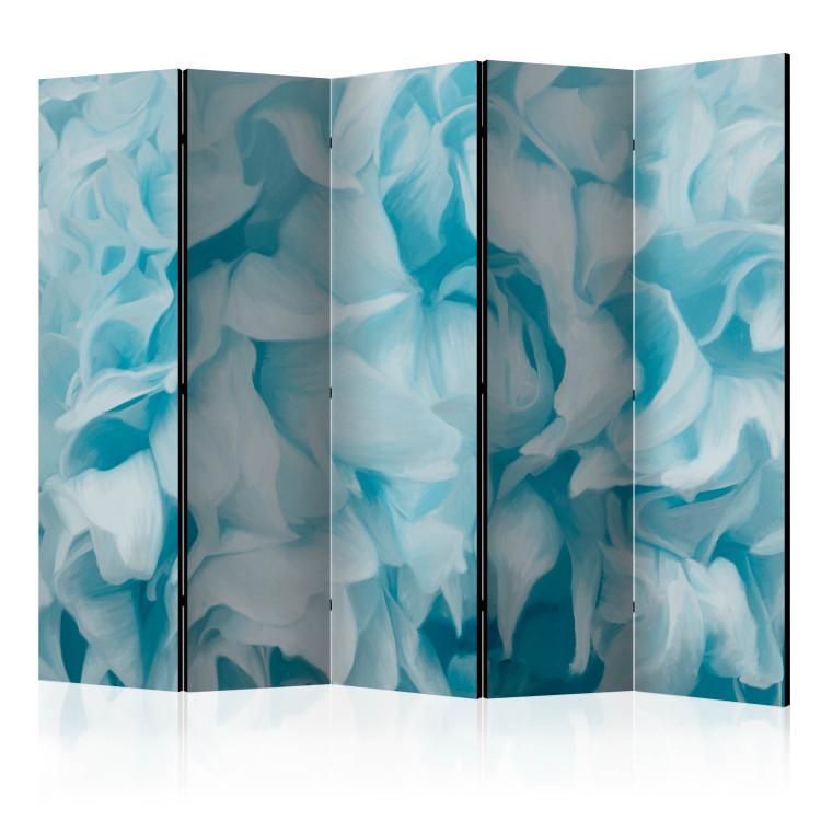 Room Divider Azalea (Blue) II - velvety composition of blue rose petals