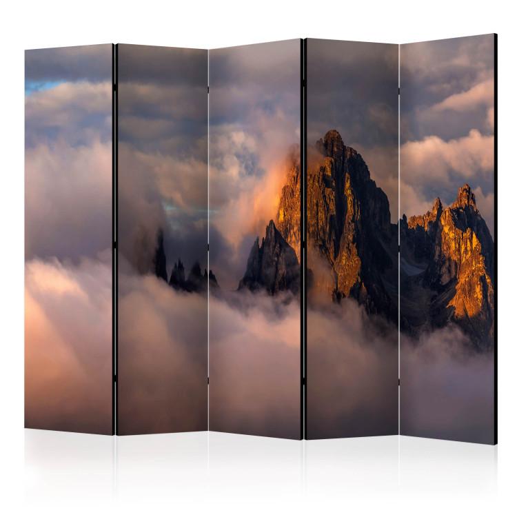 Room Divider Arcana of Clouds II - landscape of rocky mountains among clouds against the sky