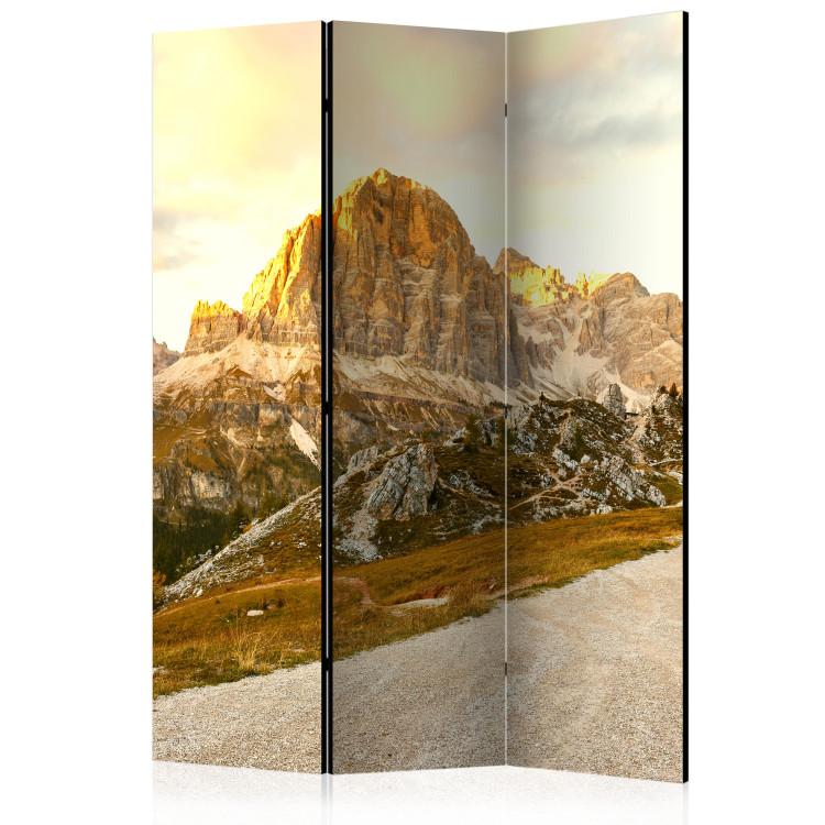 Room Divider Beautiful Dolomites - landscape of valleys with large rocky mountains