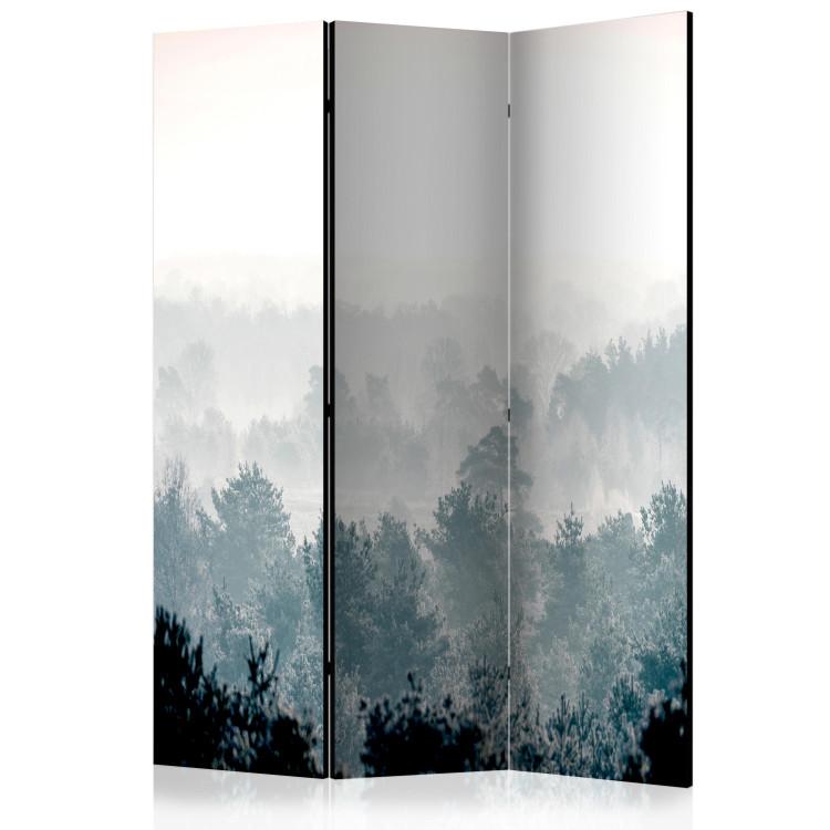 Room Divider Winter Forest - misty forest landscape against a bright sky