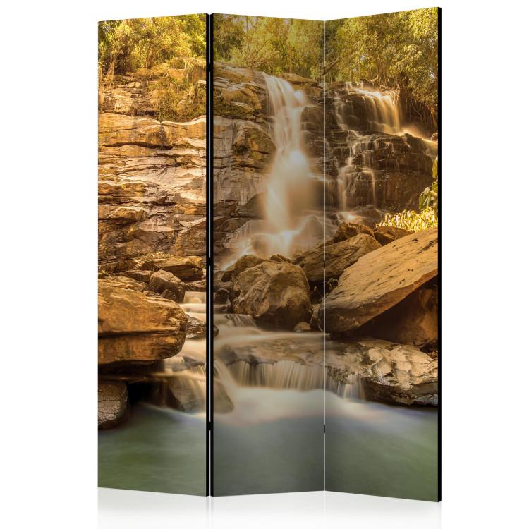 Room Divider Sunny Waterfall - tropical waterfall landscape cascading from rocks