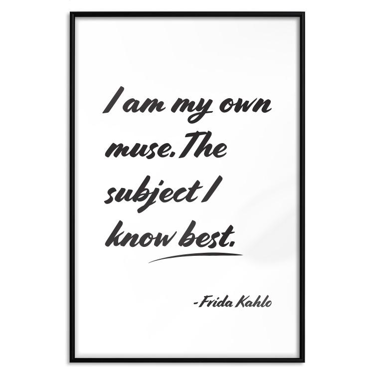 Poster Be Your Muse - black English quotes on a white background