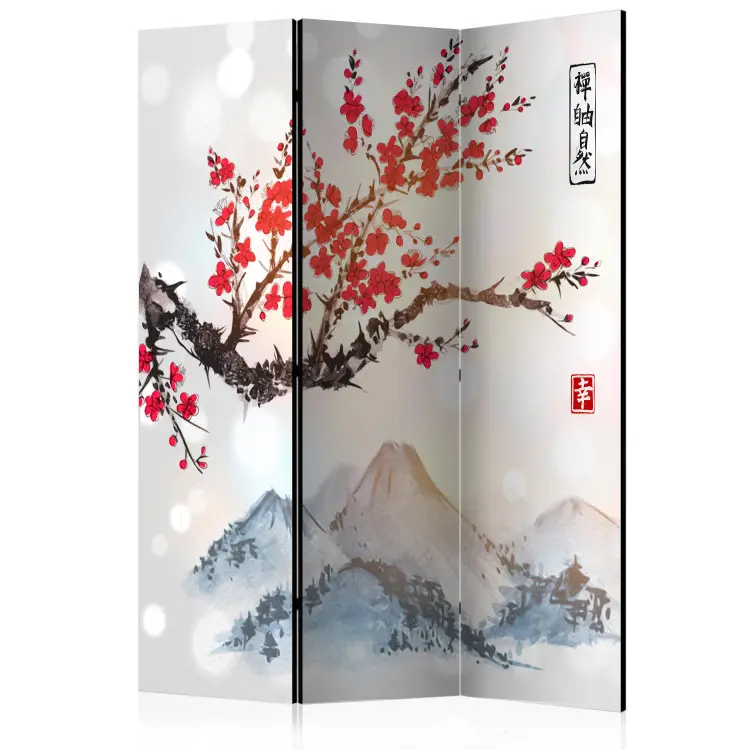 Mount Fuji - artistic landscape of mountains and cherry blossoms