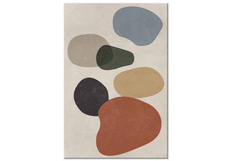 Canvas Print Colourful, uneven stones - japandi style abstraction