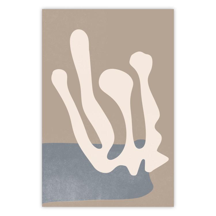 Poster Plant Cutout - light whimsical pattern in an abstract motif