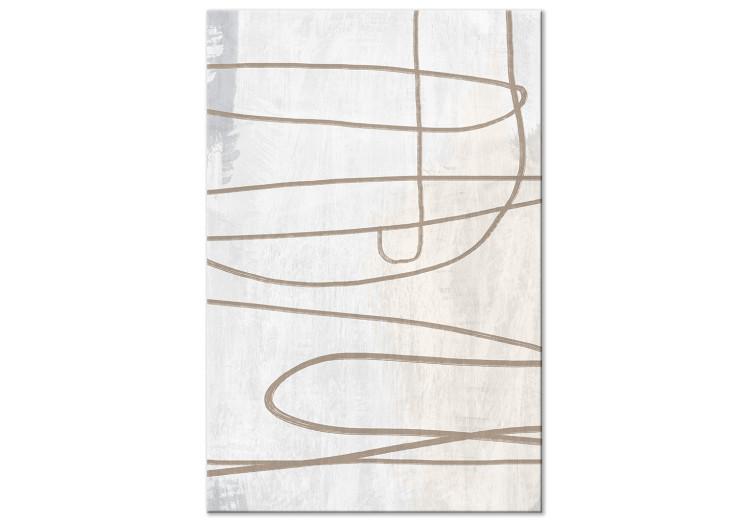 Canvas Print Brushstroke (1-piece) Vertical - abstraction in scandi boho style