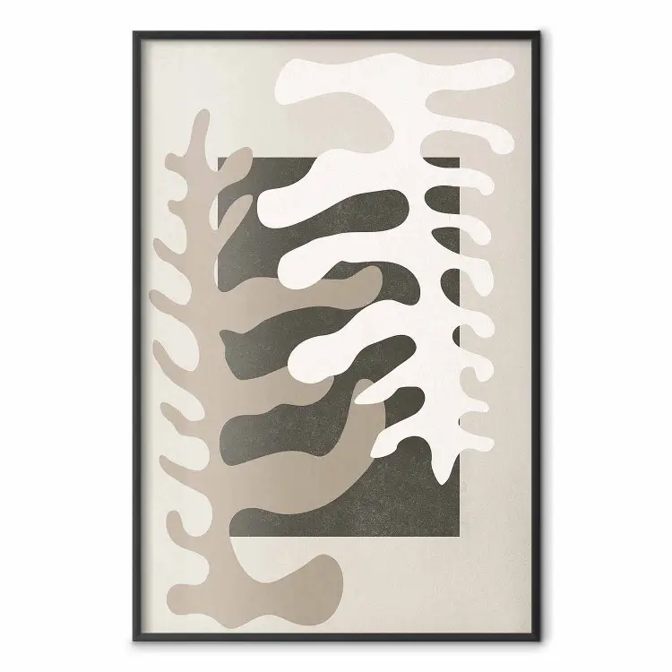 Dancing Flowers - plant patterns on a light background in abstract style