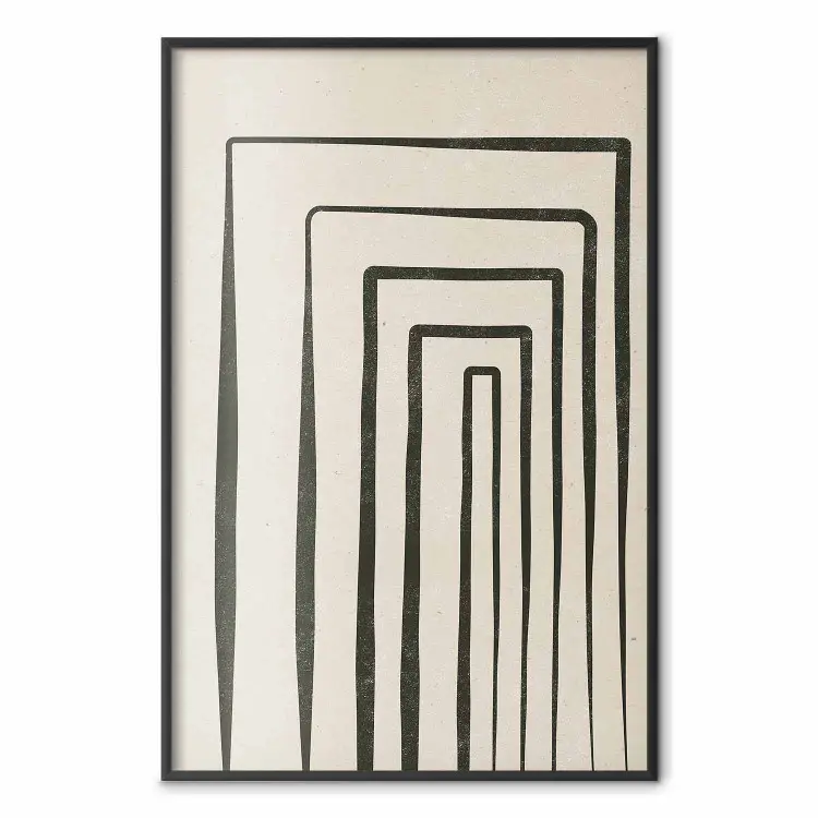 High Colonnade - black lines creating patterns in abstract motif