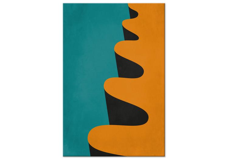 Canvas Print Modernistic, orange wave - geometric abstraction