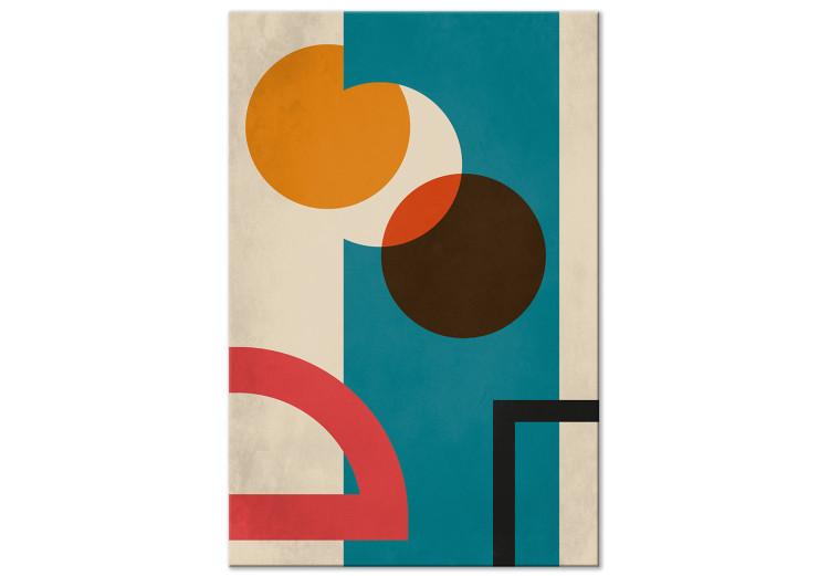 Canvas Print Colourful geometry - modernistic abstraction with colourful figures