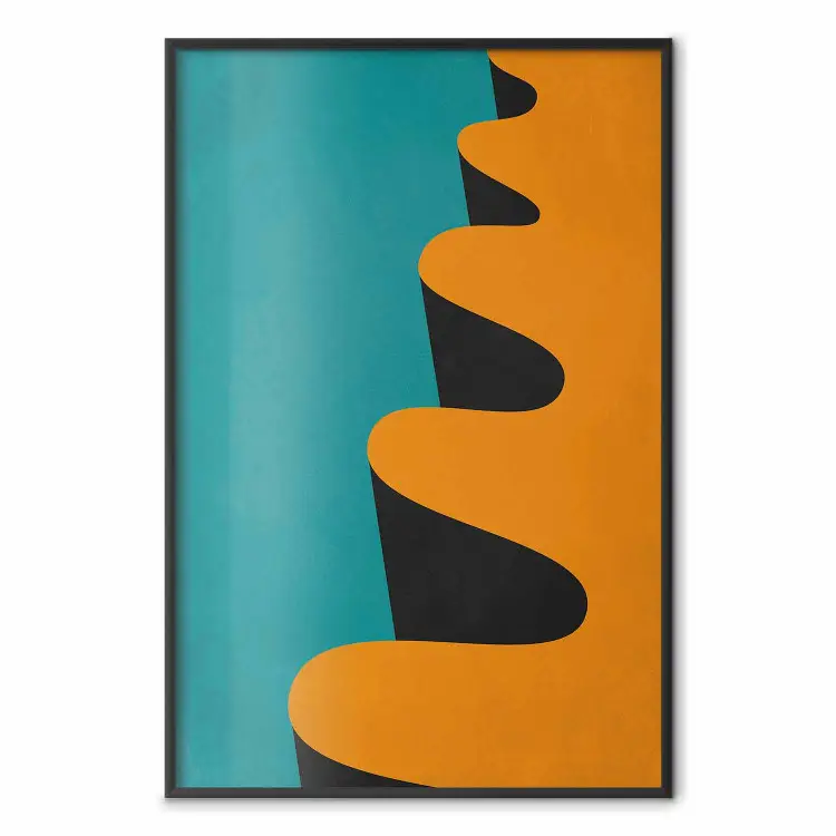 Orange Wave - orange wavy pattern in an abstract motif