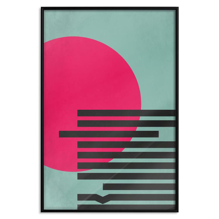 Poster Pink Sun - colorful geometric figures in an abstract motif
