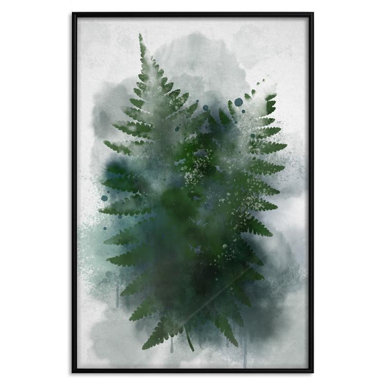 Poster Painted Fern - abstract plant composition of green ferns