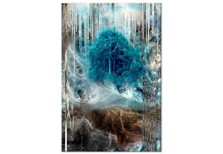 Canvas Print Asylum (1-piece) Vertical - abstract colorful landscape of trees