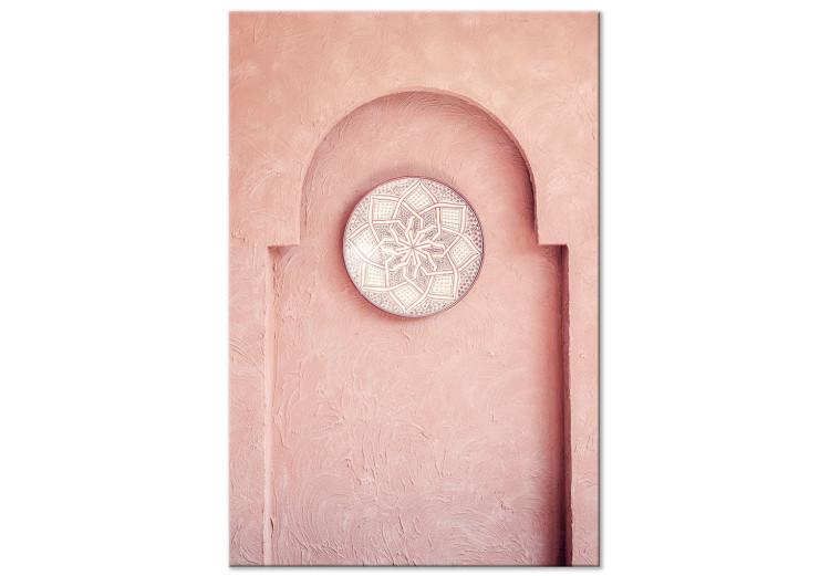 Canvas Print Pink Niche (1-piece) Vertical - Moroccan Arab architecture