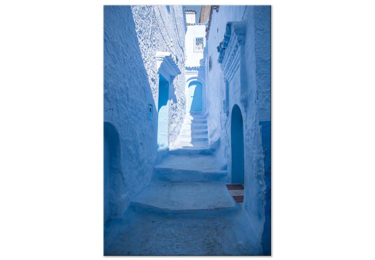 Canvas Print Architecture of Blue (1-piece) Vertical - Arab stairs in Morocco