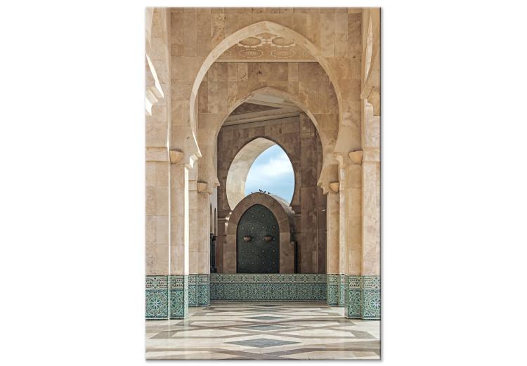 Canvas Print Stone Arches (1-piece) Vertical - Arab architecture in Morocco