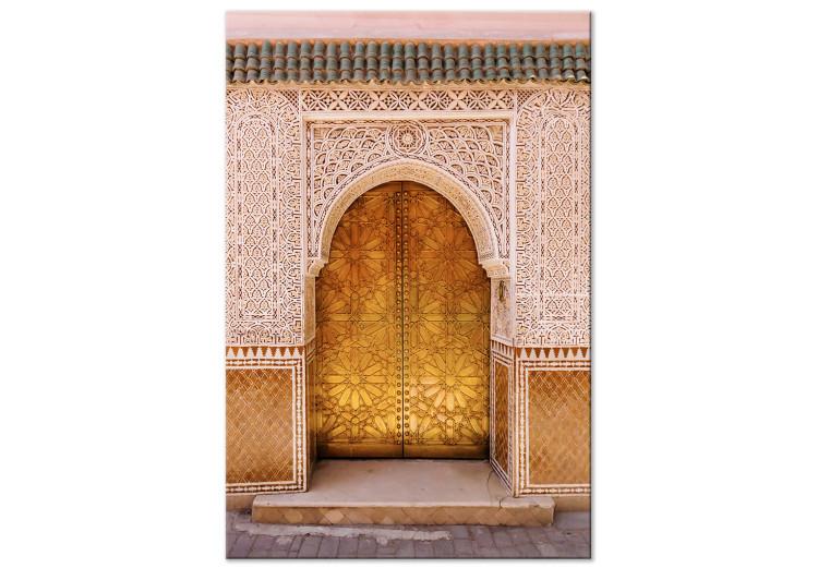 Canvas Print Arab Splendor (1-piece) Vertical - golden ornaments on the wall