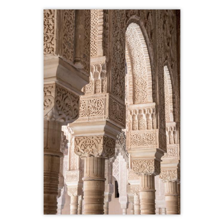 Poster Lacy Columns - architectural columns with patterned ornaments
