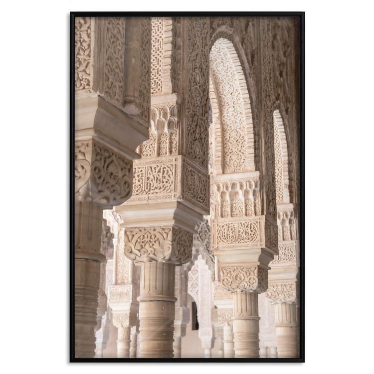 Poster Lacy Columns - architectural columns with patterned ornaments