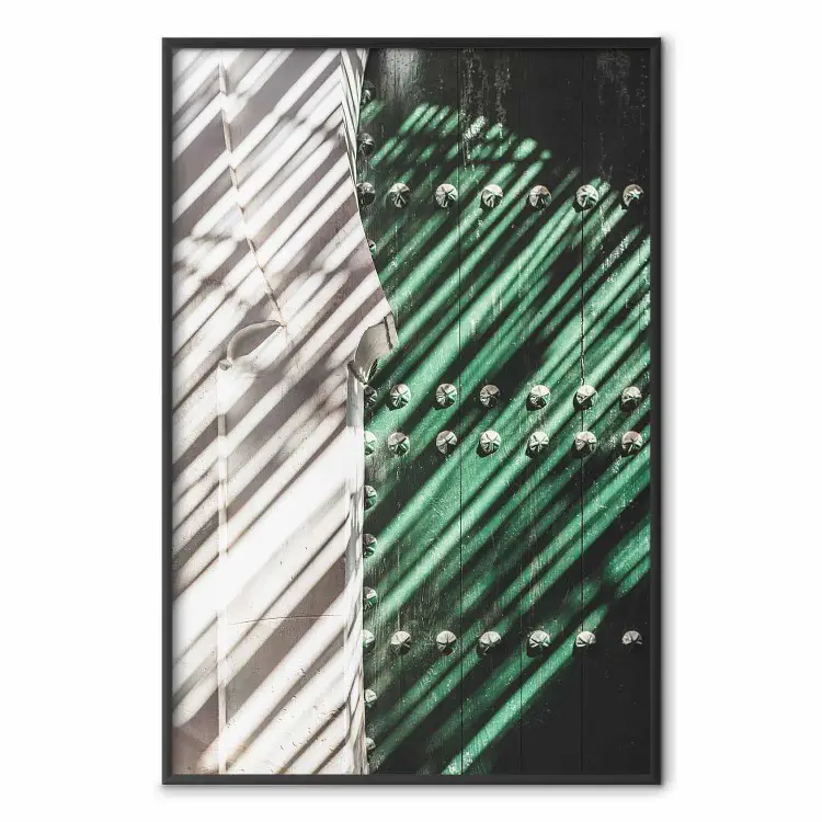 Hidden Doors - architecture of a green wooden gate and gray wall