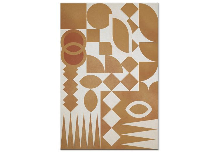 Canvas Print Abstract order - irregular geometric shapes in beige