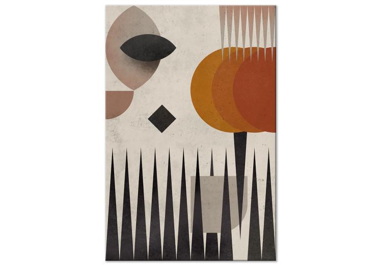 Canvas Print Nature shapes - abstract, geometric landscape with mountains and sky