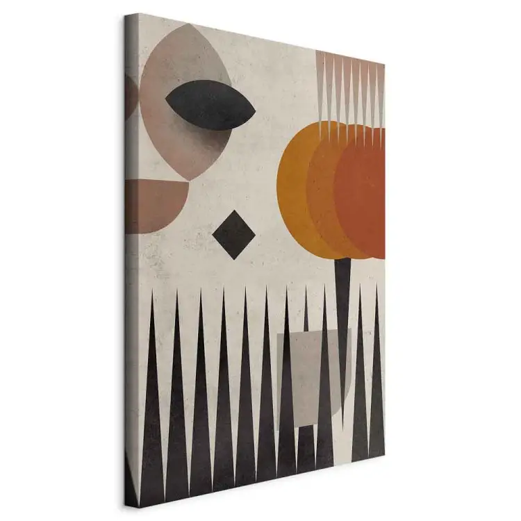 Nature shapes - abstract, geometric landscape with mountains and sky