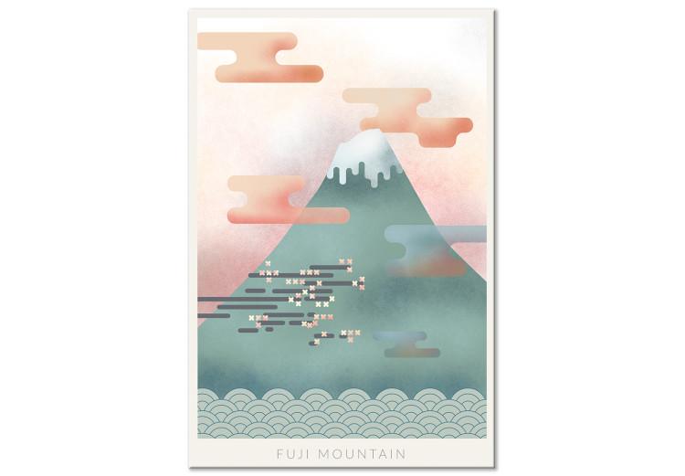 Canvas Print Fuji-San - drawing image of Mount Fuji background of the morning sky