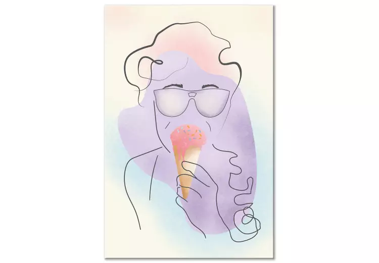 Ice cream with sprinkle - abstraction with blue background