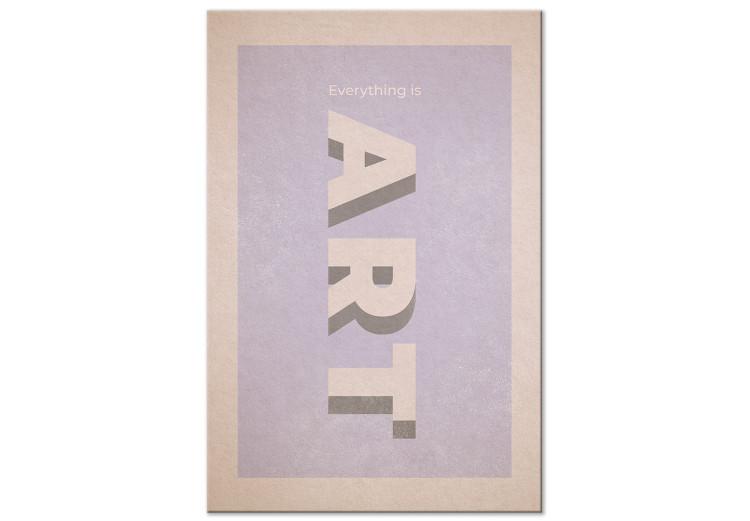Canvas Print Everything is art - Inscription on the background in Pantone 2022