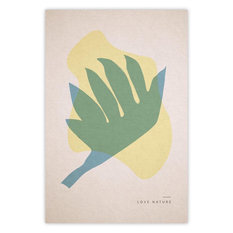 Poster Love Nature - abstract geometric figures in pastel colors