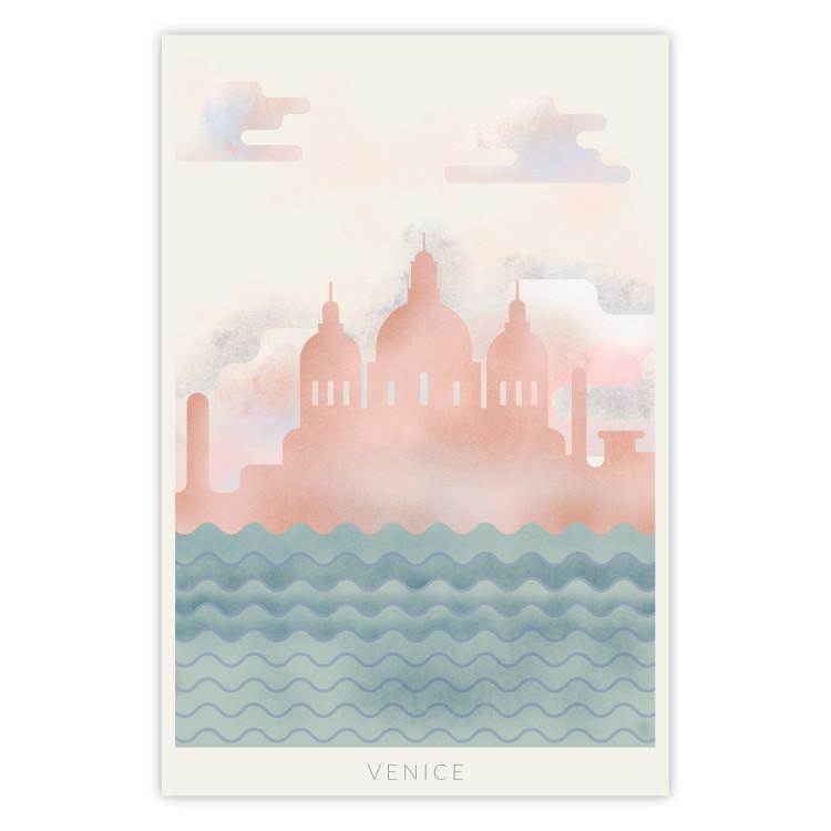 Poster Spring in Venice - pastel sea composition against architecture backdrop