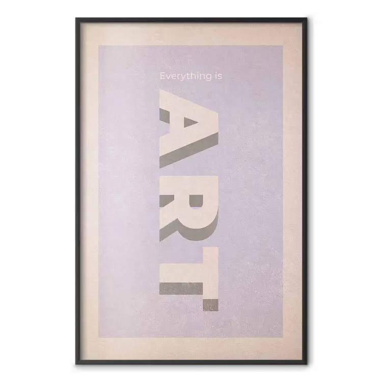 Everything is Art - English text on a pastel-colored background
