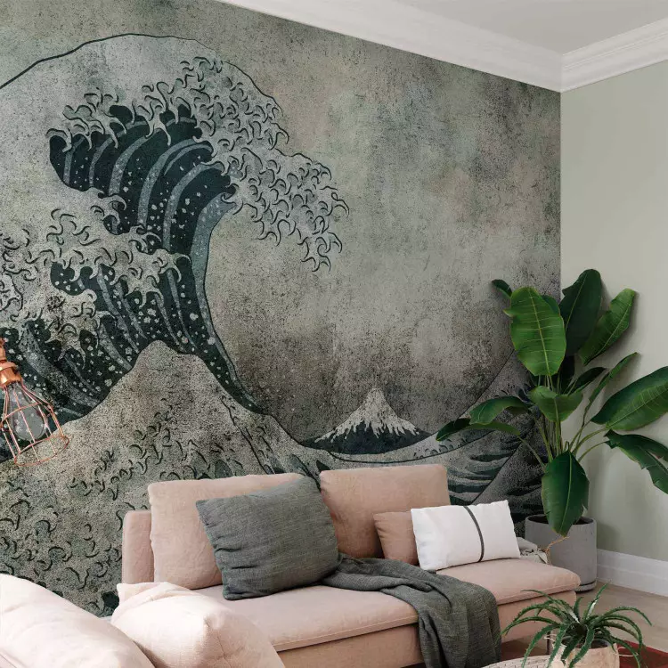 Great wave in Kanagawa - Japanese landscape of rough sea with waves