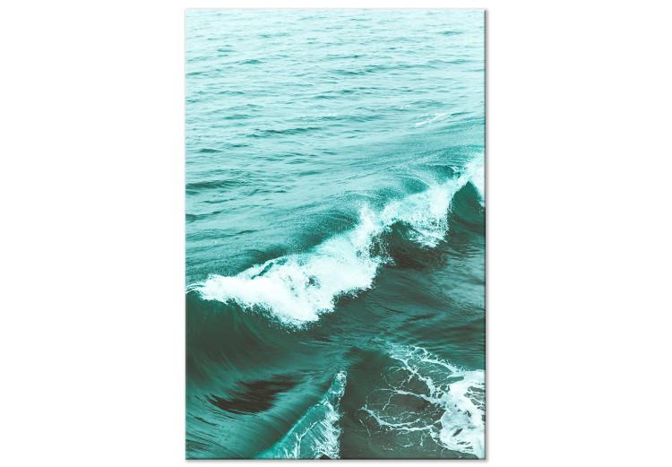 Canvas Print A peaceful wave - deep green sea with a small wave in the foreground