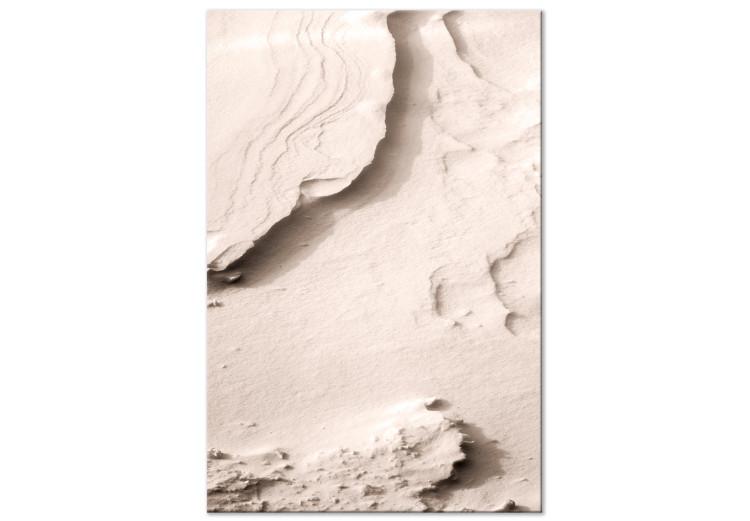Canvas Print Sandy Surface - Marine landscape in Sepia