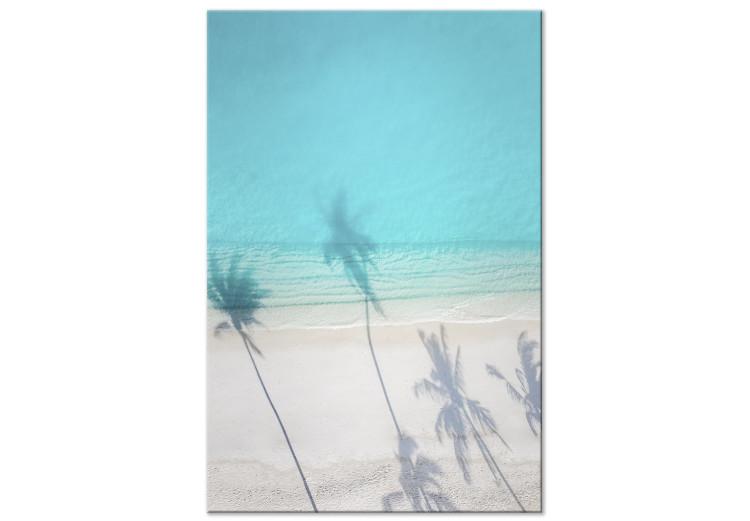 Canvas Print Turquoise coast - marine beach with white sand in the shade of palm
