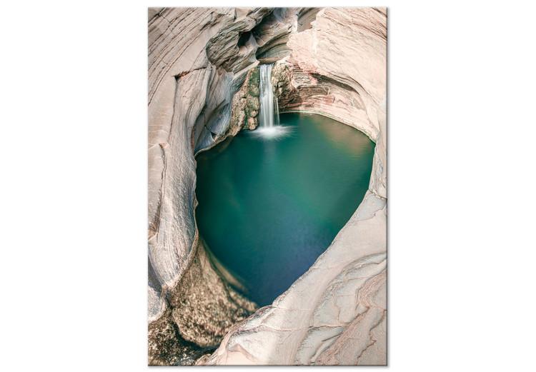 Canvas Print Closed bay - photo with a turquoise waterfall