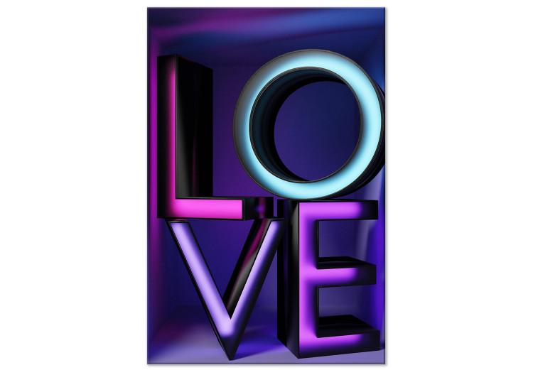 Canvas Print Love in color - Colored spatial letters in the LOVE inscription
