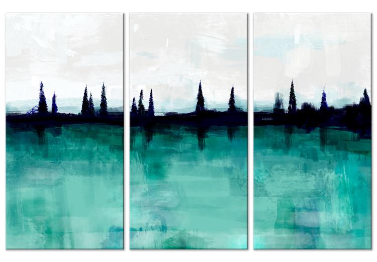Canvas Print Mountain Lake (3 Parts)