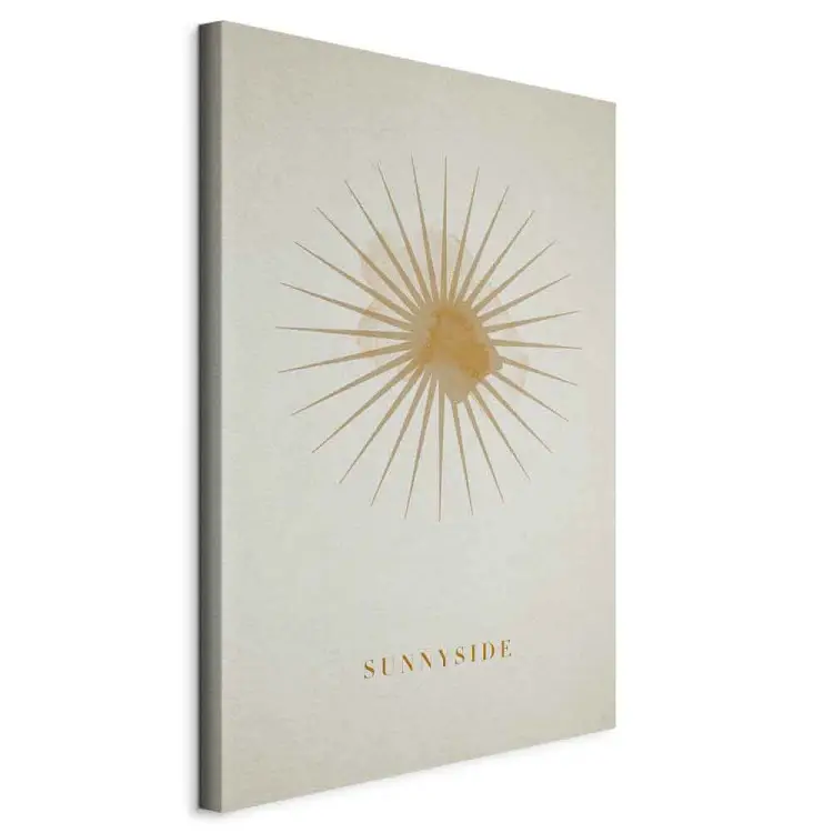 Sunny Side - Abstract Sun Vision with Signature and White Background